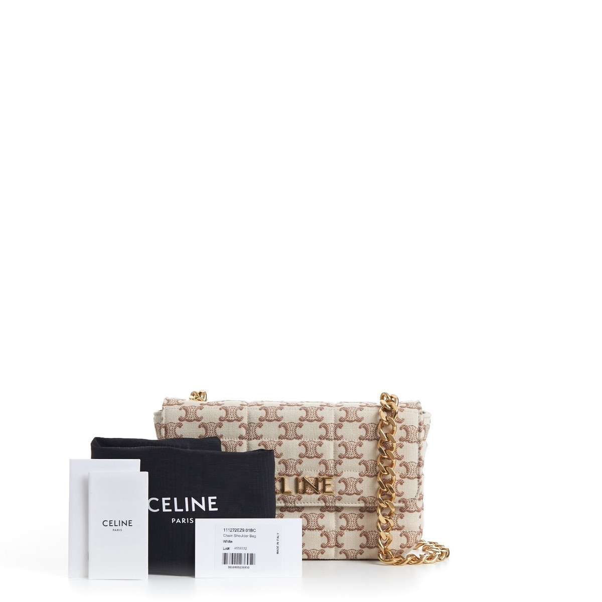 CELINE 3500$ Chain Shoulder Bag - Matelasse - Triomphe