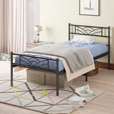 NEW Strong Single Double Bed 3ft 4ft 4ft6 Metal Bed Frame Bedroom Furniture