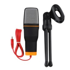 3.5mm Jack Microphone Mic Handheld Dsktop Stand Mic For Sing PC TV Vlog Tik Tok