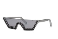 Philipp Plein Sonnenbrille SPP031S Plein Crystal Lux Aaux Grau Rauch Damen