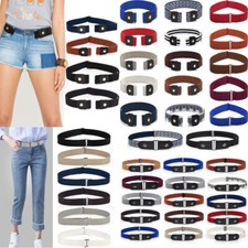 Men Women Buckle-free Elastic Invisible Waist Belt for Jeans No Bulge Hassle