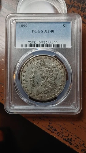 1899 Morgan Silver Dollar $1 PCGS XF40                                      4865