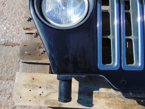 Jeep Wrangler Radiator Grill headlight panel TJ 97-06 Black + chrome trim lights - Picture 3 of 18