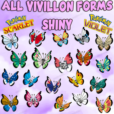 All Vivillion Forms Shiny 6iv Battle Ready | Pokemon Scarlet and Violet