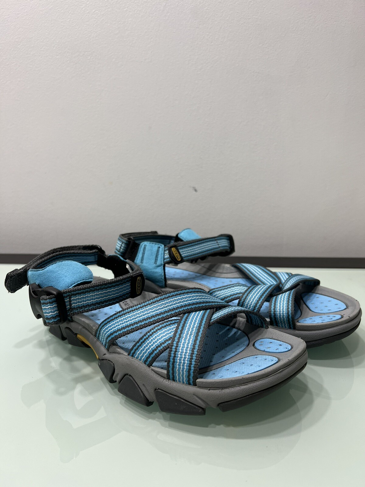 KEEN Scarpe da acqua per esterni blu punta aperta cinturino anatomiche pedale taglia 7 5