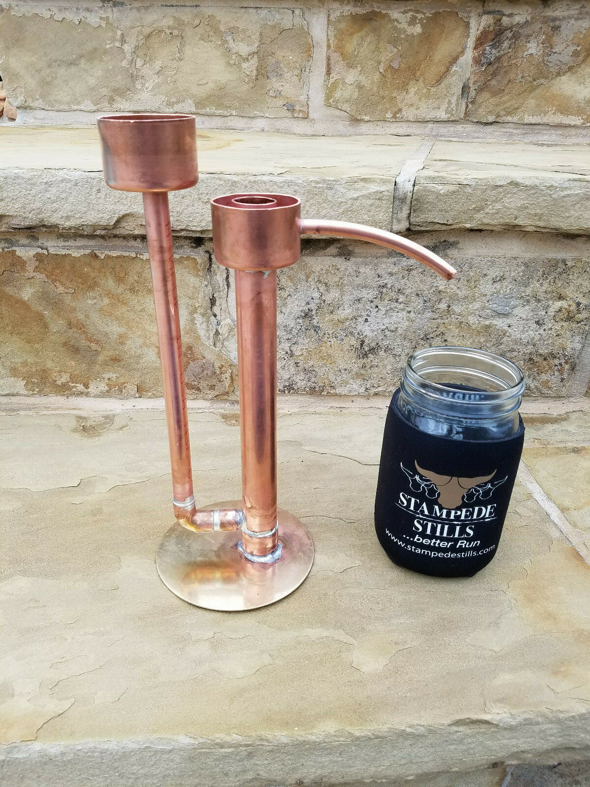 NEW Stampede Stills Copper Proofing Parrot - Tip Resistant Brass Base + QT Coozy