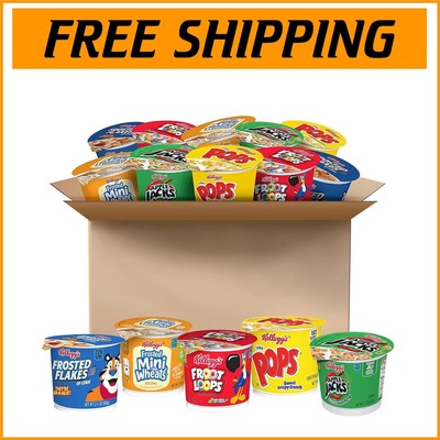 Individually Packaged Kellogg s Cereal Cups - Perfect For Lunchboxes - 24 Count
