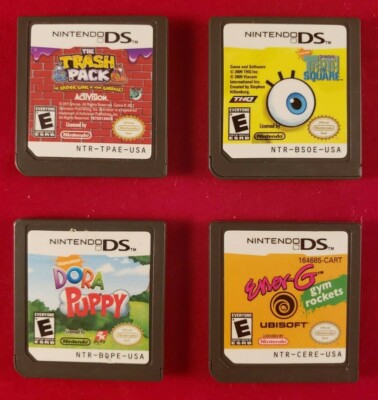 Nintendo DS SPONGEBOB, The Trash Pack, DORA Puppy, Ener-G gym rockets LOT 