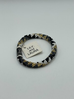 LILY and LAURA Hand Crocheted Beaded Bracelet Made In Nepal