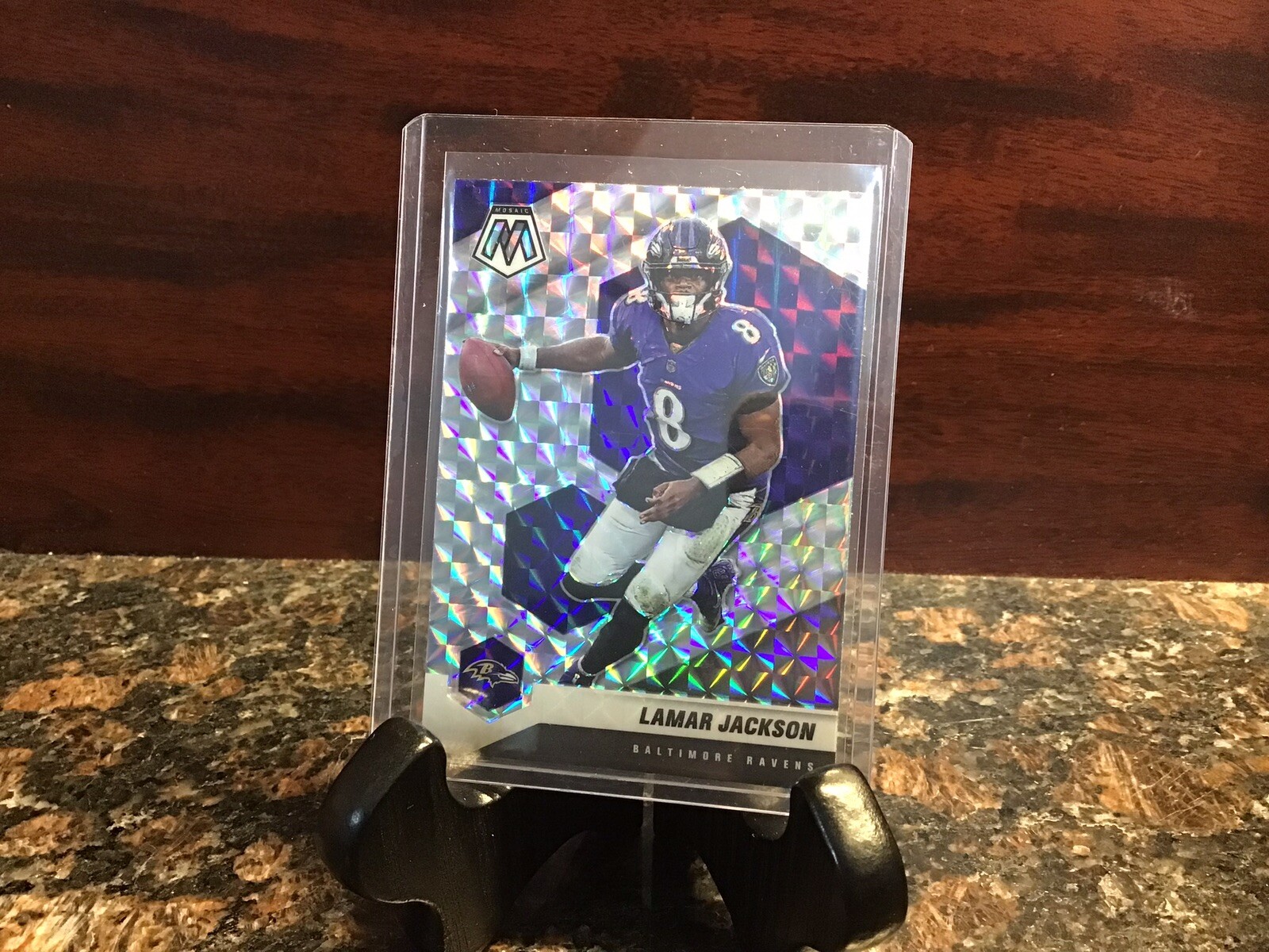 2021 Panini Mosaic Lamar Jackson SILVER MOSAIC PRIZM #19 Baltimore Ravens 🏈🔥