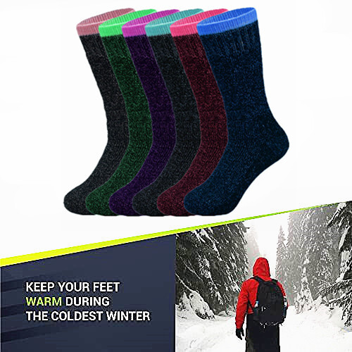 Cheap 1 Pair Thermal Knee-high Socks Non-Slip Cuff Design Wear