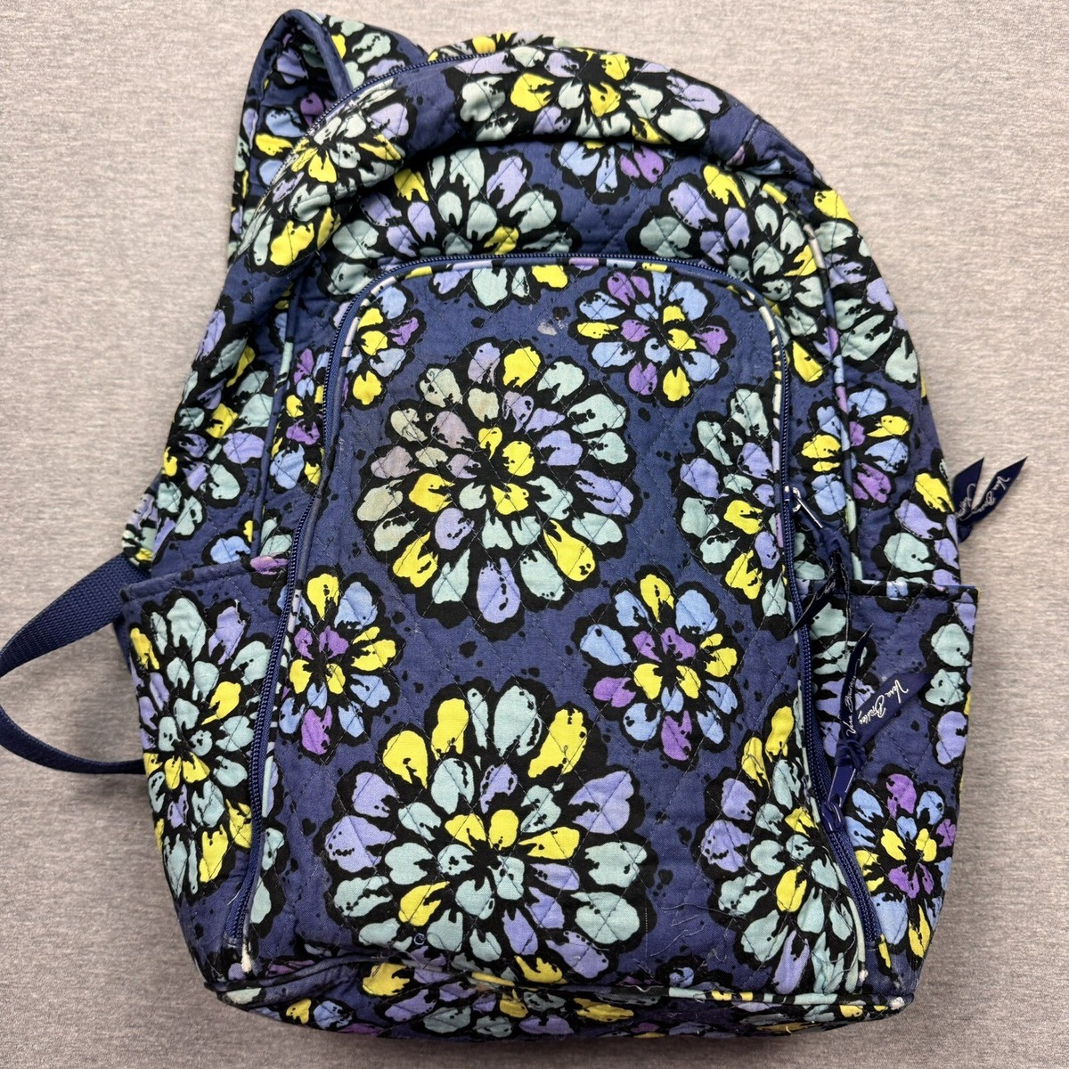 Vera Bradley Backpack Zipper Pockets Adjustable Straps FLAWS  display picture 1