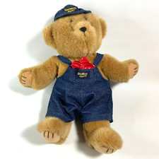 Oshkosh Tan Overall Bear Animal Plush Stuffed Animal 12" Tall