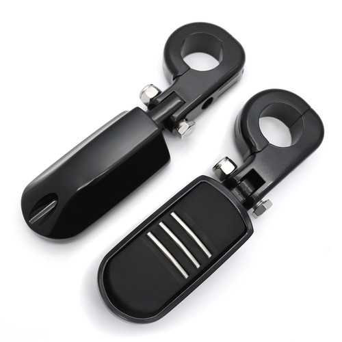 1.25" Highway Short Angled Engine Guard Foot Pegs Mounts For Harley Dyna FLHT US - Picture 5 of 12