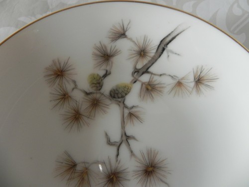 Wentworth Fine China Golden Pine 7279 Berry Dessert Bowl 5 1/2" Shallow Japan - Picture 2 of 5