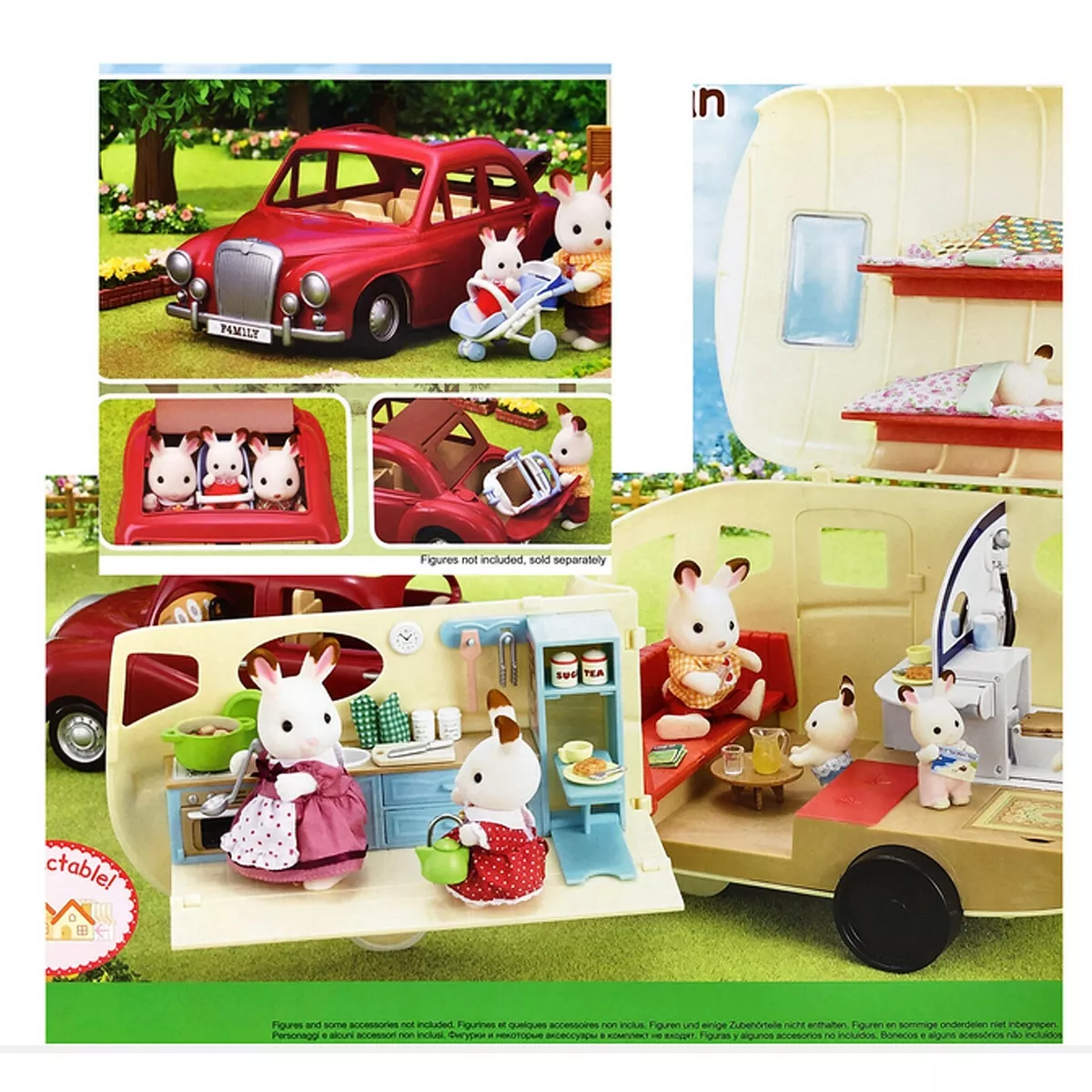 NEW SYLVANIAN FAMILIES COMBO CARAVAN FAMILY CRUISING CAR SET