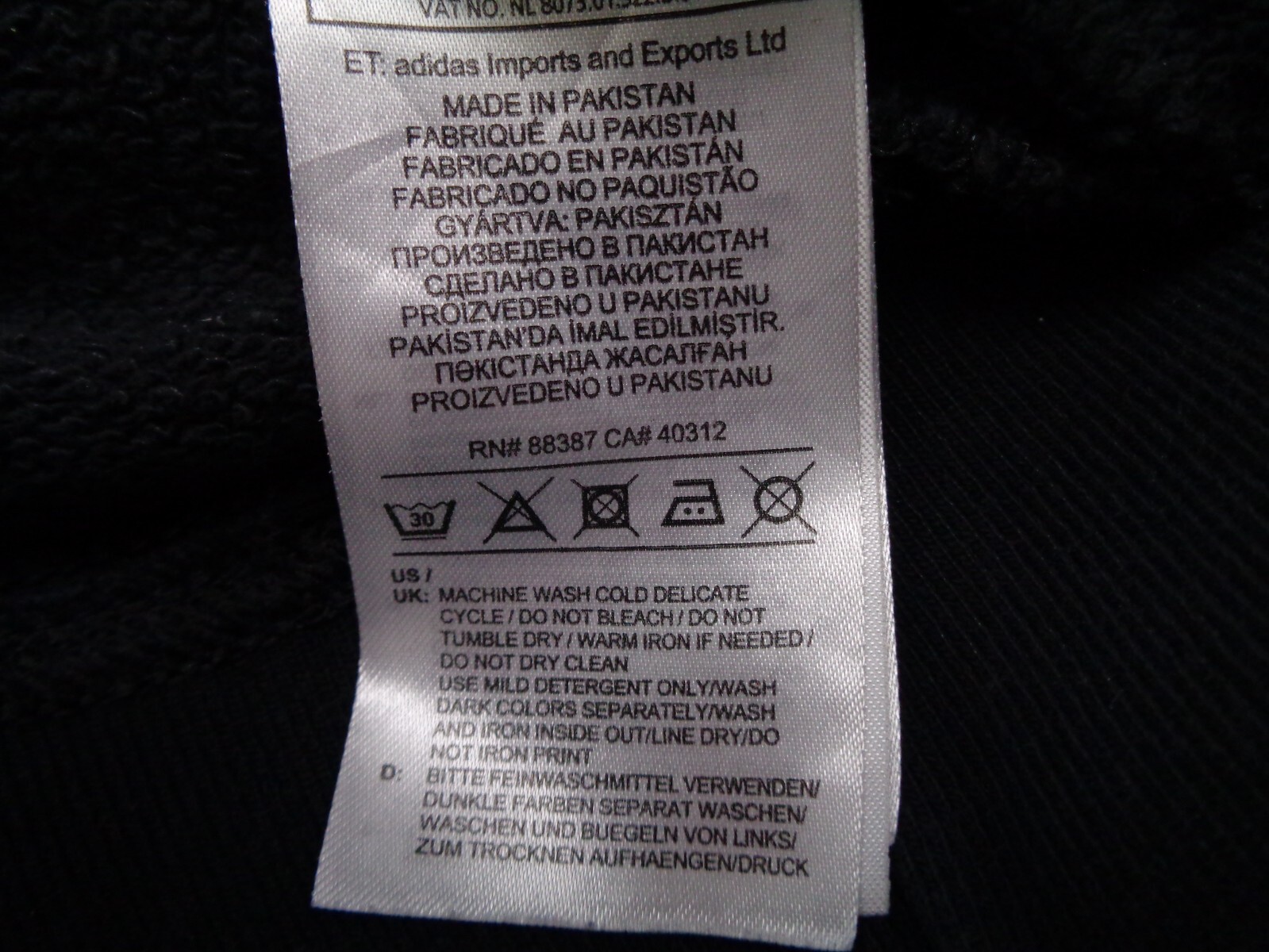 Adidas Hoodie Women’s XS UK 6 Black Cotton Pullover Trefoil Logo Sweatshirt thumbnail 4