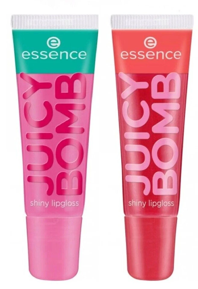 Essence Juicy Bomb Lip Gloss 102 Watermelon 104 Poppin Pomegranate Shiny Finish - Image 4 of 4
