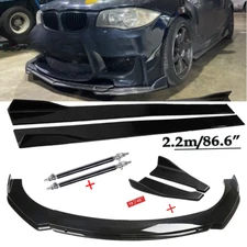 For 125i 128i 135i F40 Front Bumper Lip Spoiler Side Skirts Rear Lip Black