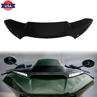 #ad Black 4 1 2quot;Low profile Wave Windshield Fit For Harley Road Glide FLTRX 2014 23 $17.85