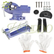 For Workbench 3.3" Multi-Functional Portable 360° Swivel Base 2-In-1 Bench Vise