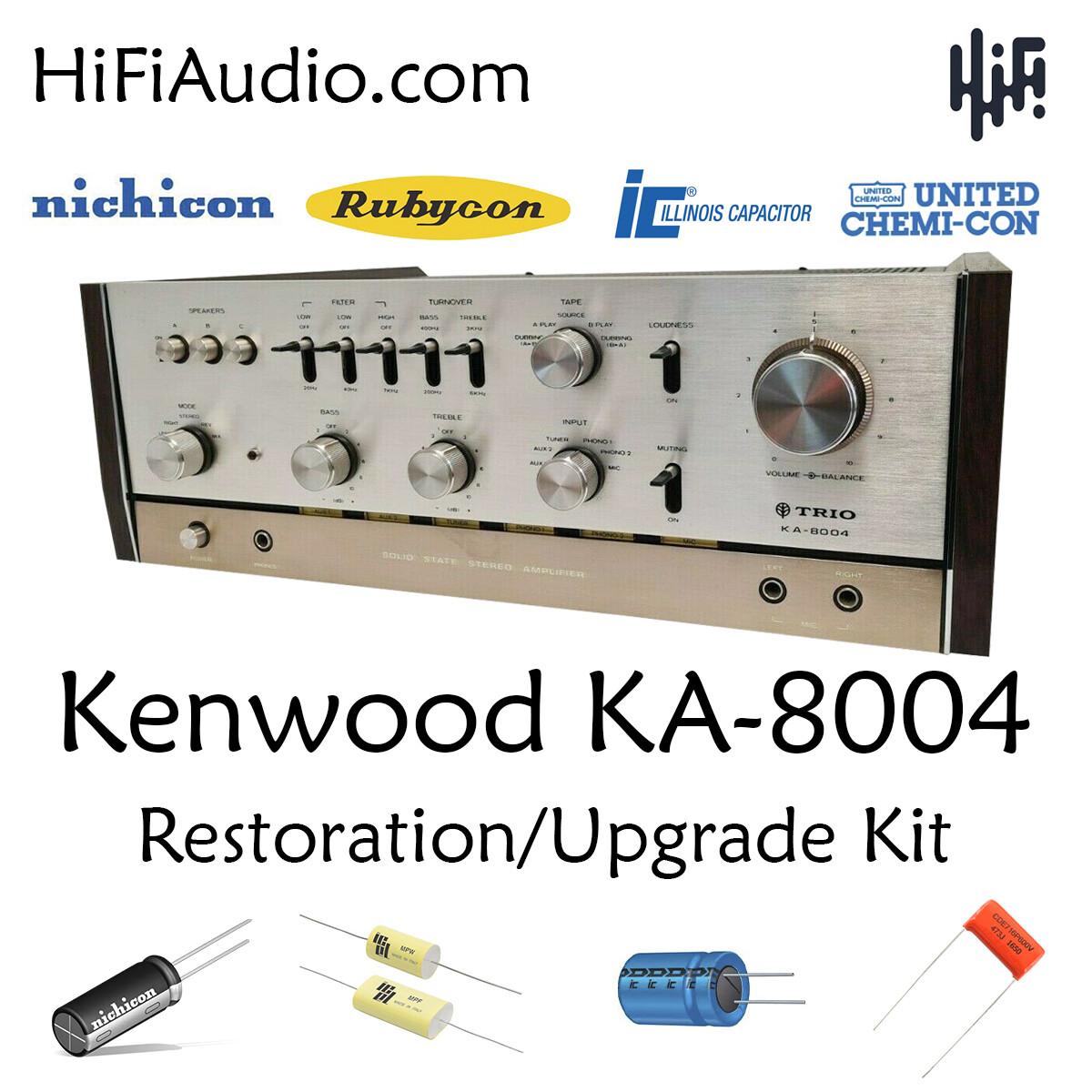 Kenwood KA-8004 rebuild restoration recap upgrade kit repair