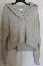 FREE PEOPLE-Cream/Beige colored Oversized Pullover Rib Knit Womans sweater sz S/