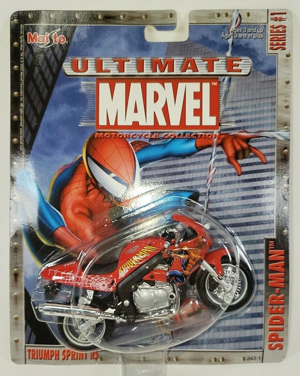 Maisto Ultimate Marvel Motorcycle Collection Series 1 SPIDER-MAN Triumph Sprint