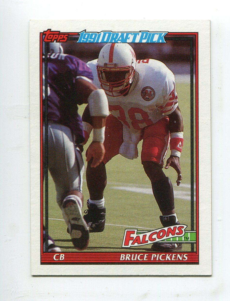 1991 Topps #567 Bruce Pickens Nebraska Cornhuskers / Atlanta Falcons Rookie