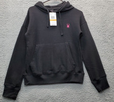 Spyder Hoodie Women Small Black Fleece Lined Pockets Long Sleeve Drawstring Logo