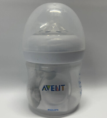 Philips Avent Natural Baby Bottle Clear PLASTIC 4oz 0+ Months NEW UNUSED