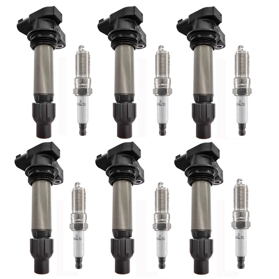 6x Ignition Coils + 6x Spark Plugs for 2010-2015 Chevrolet Traverse Camaro 3.6L - Image 2 of 4