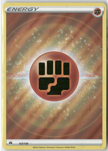 Fighting Energy 157/159 Ultra Rare Crown Zenith Pokemon Holo Moderately Played