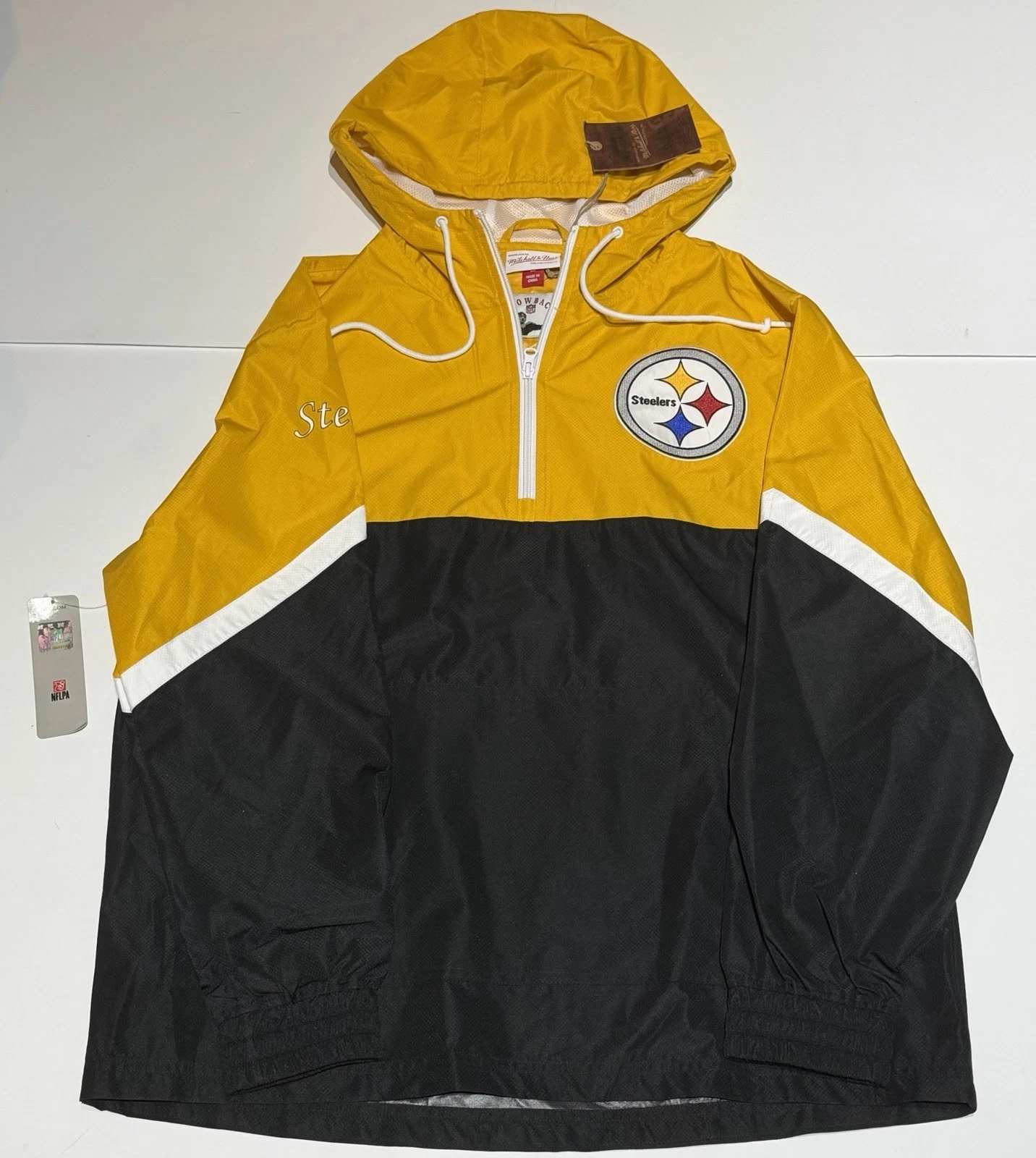NWT Mitchell & Ness NFL Pittsburgh Steelers Lightweight Windbreaker Jacket L - product detail image 1
