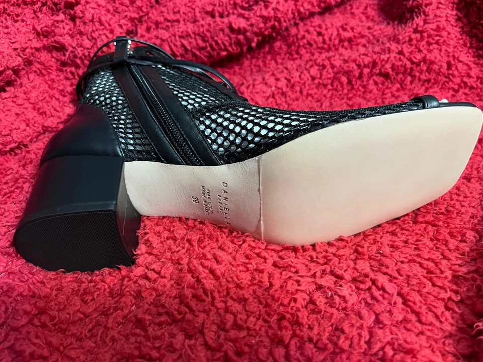 Ботинки Daniella Shevel Nola сетчатые с открытым носком - ЧЕРНЫЕ - размер 29 США 11 - Изображение 2 из 4