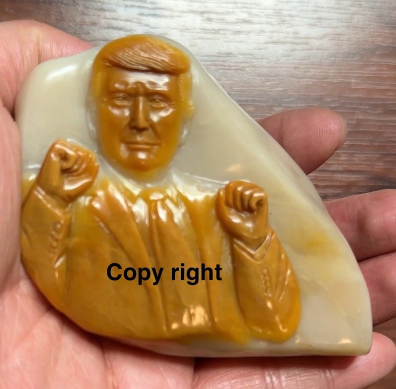 Pres. Trump Soapstone Carving -  a great unique gift