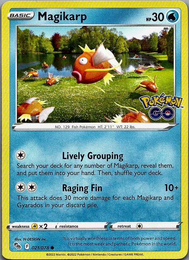 Magikarp - Pokemon GO (LP) 21/78 Water Basic Inc. #129