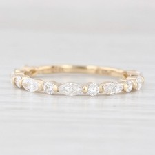 New 0.63ctw Diamond Wedding Band 14k Yellow Gold Stackable Anniversary Ring 6.5