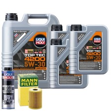 Motoröl 5W30 LIQUI MOLY Top Tec 4200 8L +MANN Ölfilter +Spülung
