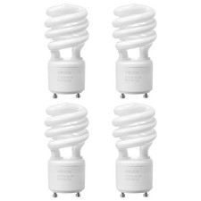 New 4-Pack CFL Light Bulbs,13W Compact Fluorescent Spiral Bulbs w/2700K Warm Li