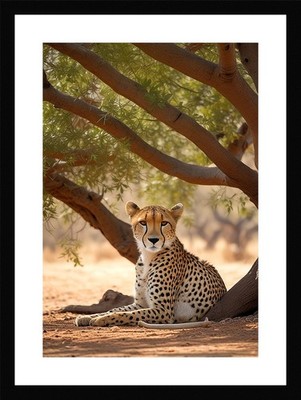 Kühner Gepard gerahmtes Wandbild Poster Leinwanddruck Bild