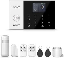 PGST Allarme Casa Senza Fili DIY 8 Pezzi - 4G/WiFi/GSM Sistema Allarme Casa.