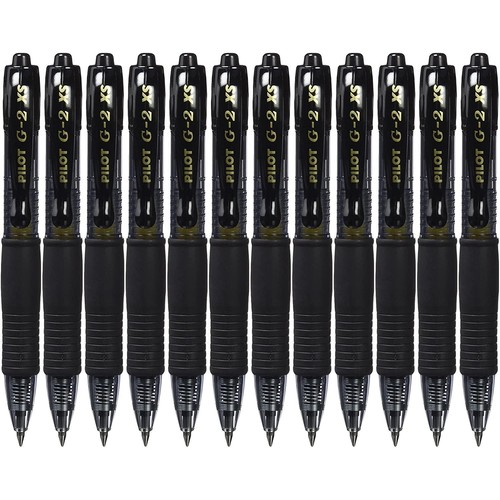 Pilot G2 XS7 PIXIE Penna A Sfera Gel, Punta 0.7 Mm, Tratto 0.39 Mm, Colore Nero, Mini, A Scatto, Grip Antiscivolo, Clip Abbinata - 3