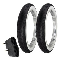 PRO TIRES 26" x 4.0" Black/White W-2117 W/TUBES 33mm Schrader Valve