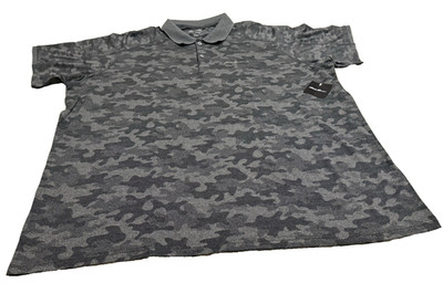 Eddie Bauer Resolution Pro Jacquard Polo Shirt Men's 3XL Charcoal Stretch NEW