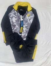 Nike Camouflage Tracksuit Set Jacket T-Shirt Pants Black Yellow Exc Condition