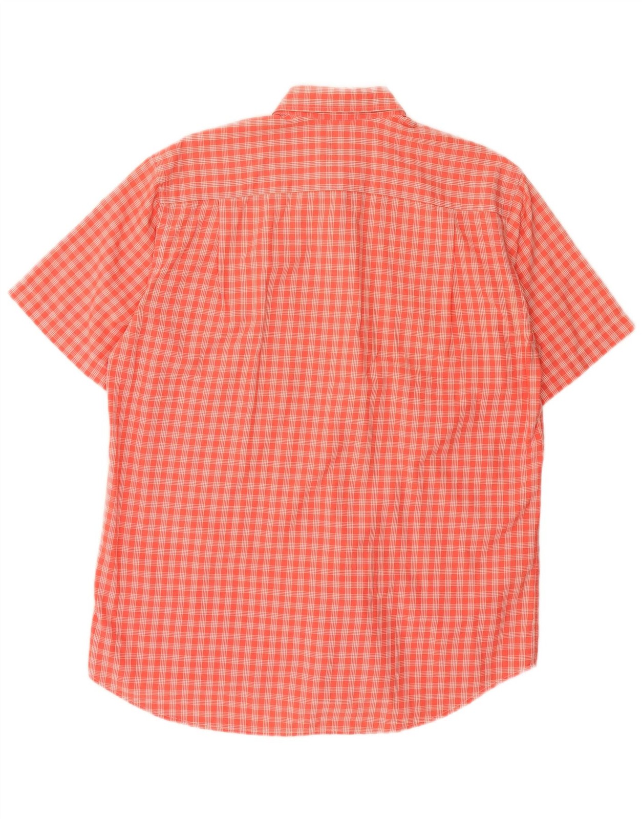 LACOSTE Mens Short Sleeve Shirt Medium Red Check Cotton BI08 thumbnail 2
