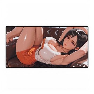 Tifa Lockhart Final Fantasy 7 Waifu Playmat, Large Gaming MousePad Desk Mat V7