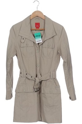 s.Oliver Selection Mantel Damen Jacke Parka Gr. EU 36 Baumwolle Beige #40e9b67