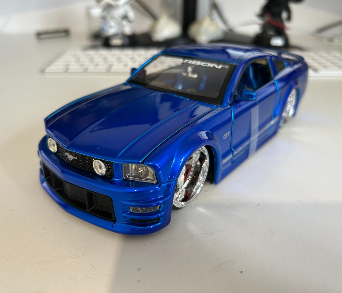 Ford Mustang GT Jada 1:24 Dub City Kustoms Diecast Model Car Blue